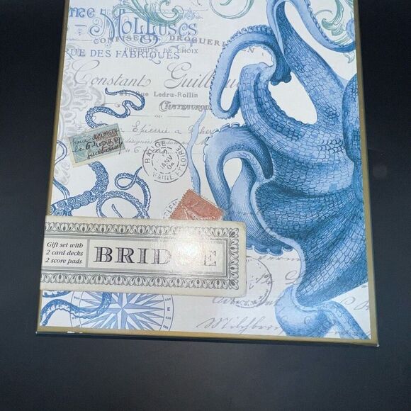 Octopus Registry Bridge Gift Set 2 Deck Cards 2 Score Pads Octopus Game Playing - Picture 1 of 6
